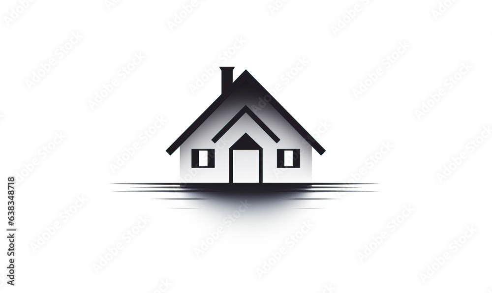 Icon, house symbol isolated on white background. Icon, house symbol isolated on white background.