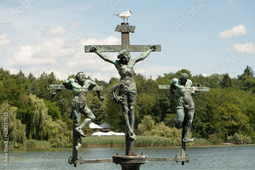 Holy cross at the lake of Constance in Mainau in Germany
