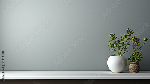 Minimal abstract background with a flower vase for product presentation