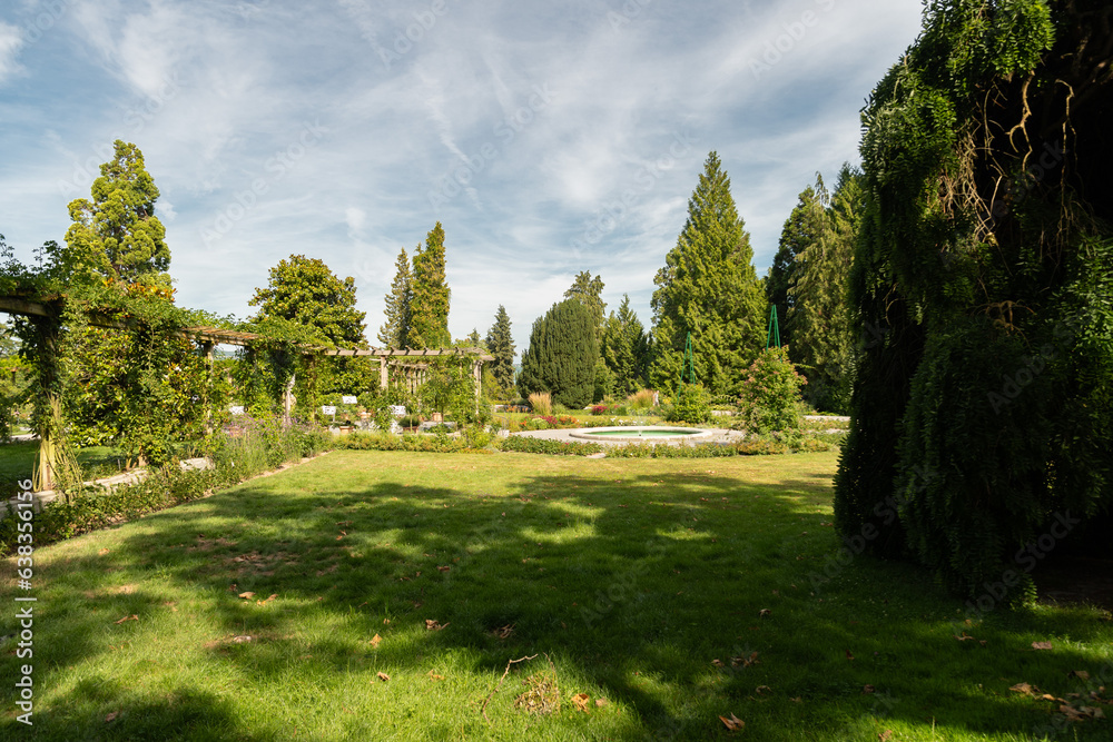 Botanical garden in Mainau in Germany
