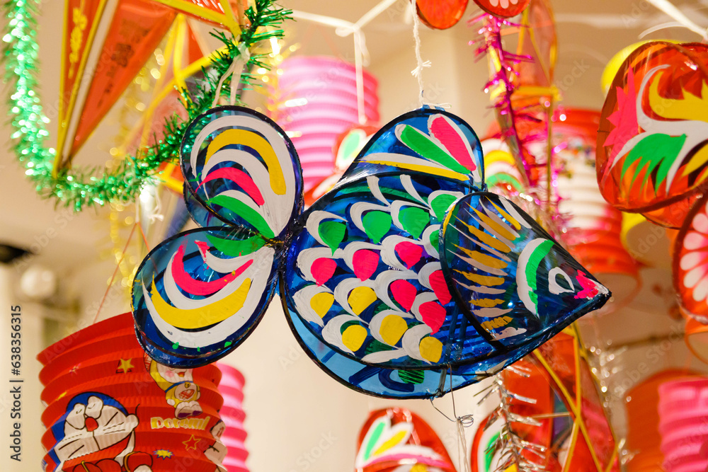 Obraz premium Latern of Mid Autumn Festival in Ho Chi Minh city, VietNam. August 30th 2022