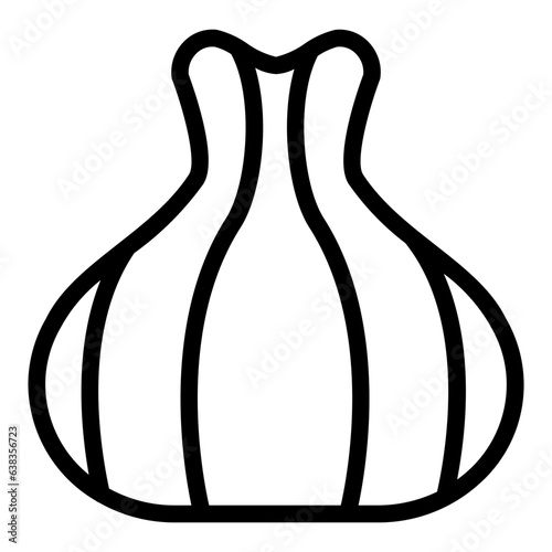 dumpling icon line style vector