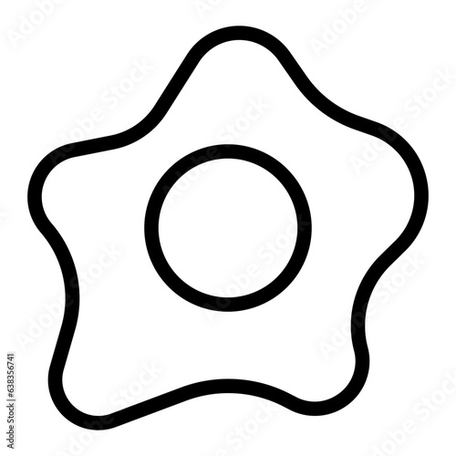 omelette icon line style vector