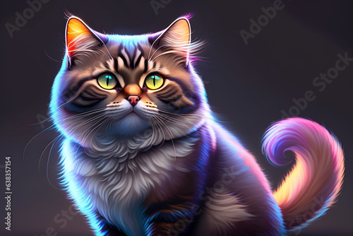 cat with a heart