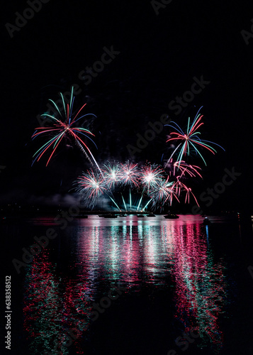 Fireworks Over The Water As Part Of The British Firework Championships Viewd From Queen Anne's Battery, Plymouth © Peter Greenway