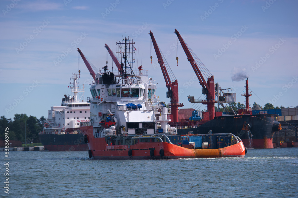 statek, port, wysyłka, ładunek, ekspor,t fracht, port, import, łódź, transport, przemysł, morze, transport, przemysłowy, woda,