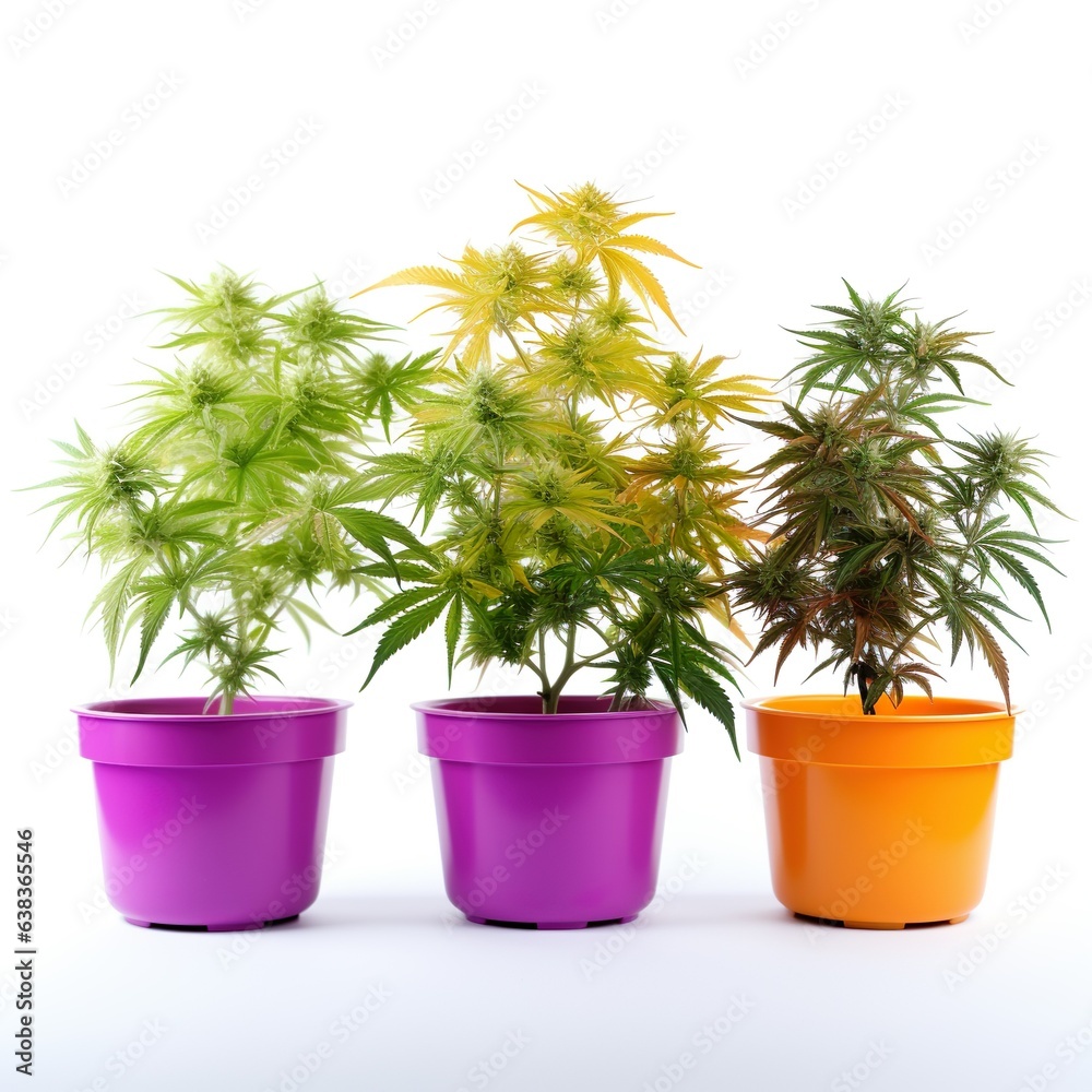Obraz premium Cannabis Plants, Growing Marijuana, Close-ups of Cannabis Trees and Growth, Cannabis Buds, PNG, Photo,