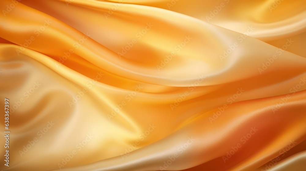 Fototapeta premium Light brown orange gold yellow silk satin. Color gradient. Golden luxury elegant abstract background created with Generative AI