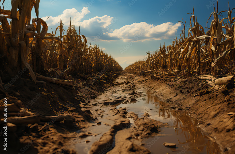 Hot summer natural landscape, dry, cracked ground. Hot summer natural landscape, dry, cracked ground.