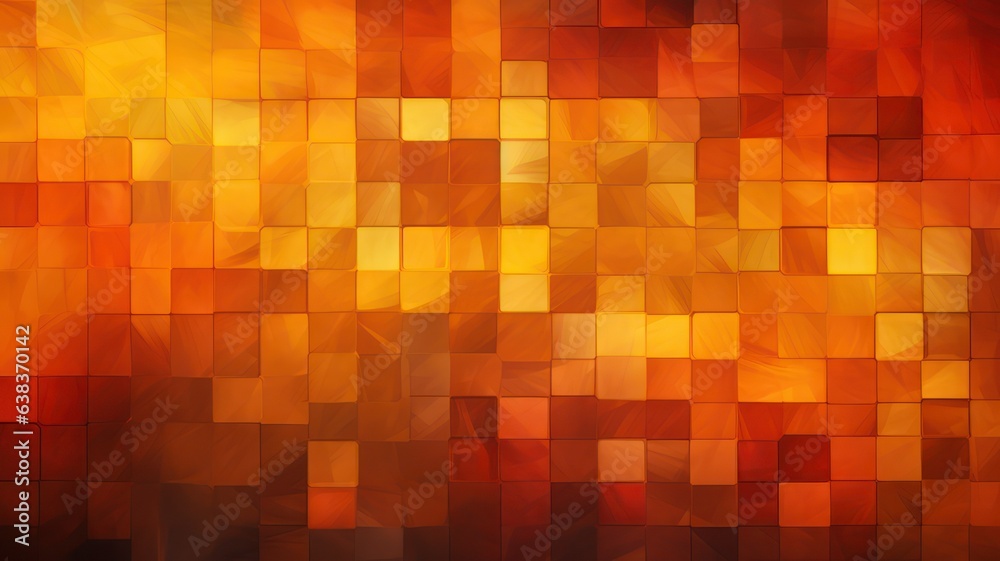 Fiery red orange gold yellow abstract background. Geometric shape. Square rectangle block pattern created with Generative AI Fiery red orange gold yellow abstract background. Geometric shape. Square rectangle block pattern created with Generative AI