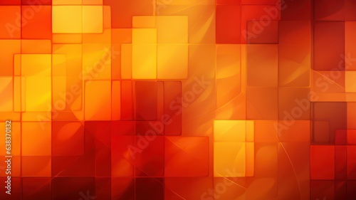 Fiery red orange gold yellow abstract background. Geometric shape. Square rectangle block pattern created with Generative AI