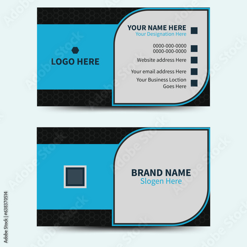 Set of modern business card print templates Vector illustration. Stationery design