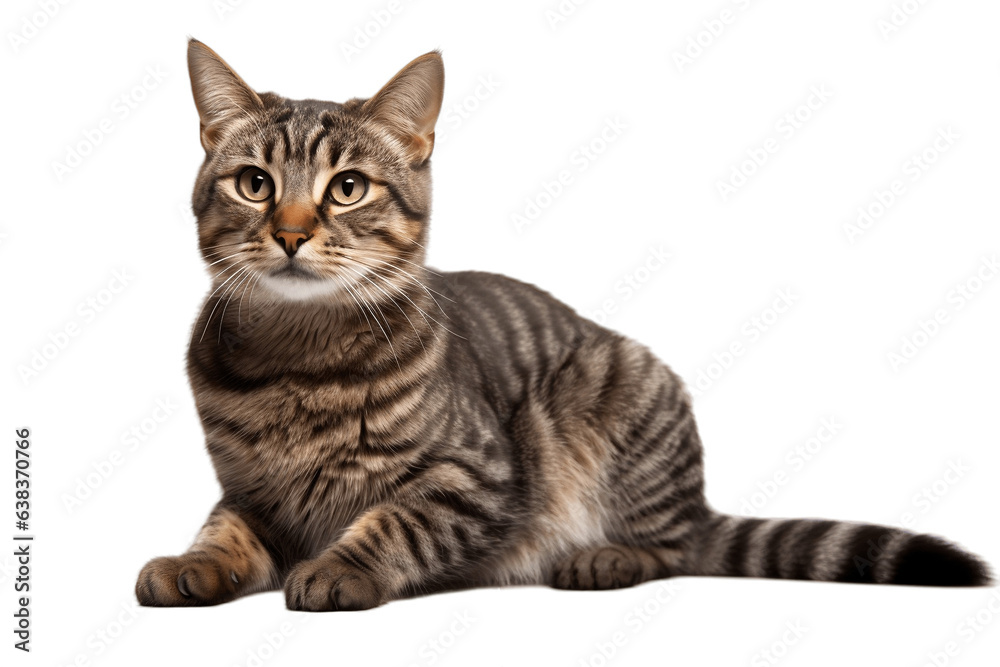 Tabby Isolated on Transparent Background - Generative AI