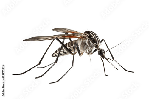 Mosquito Full Body Isolated on Transparent Background - Generative AI