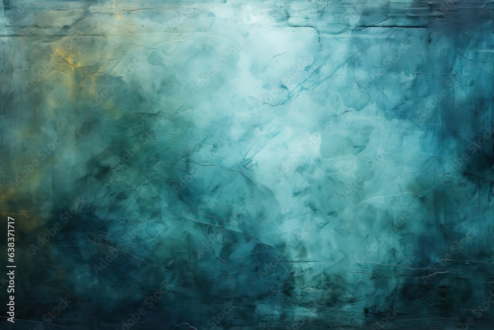 Grunge Background Captures Earthy Shades - Immersed in Tones of Blue, Green, Gray, and Glimpses of Bronze - A Timeless Grunge Texture created with Generative AI Technology