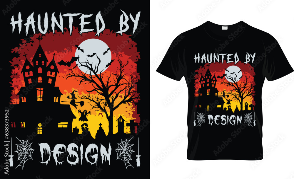 haunted by design t-shirt design 