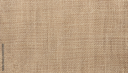 natural fabric linen brown sack pattern canvas or background. sackcloth textured. Textile seamless cream Japanese backdrop design. photo