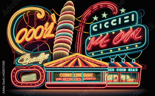 Neon sign, welcome to city