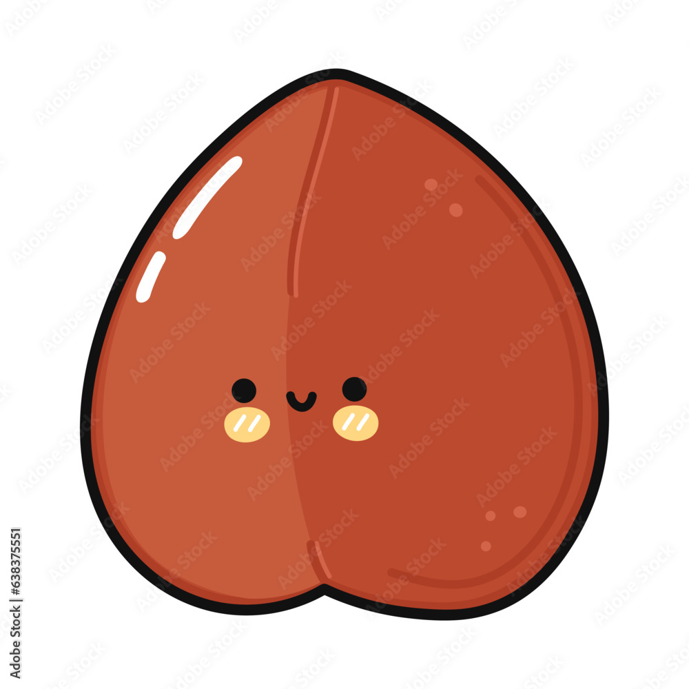 Fototapeta premium Buckwheat character. Vector hand drawn cartoon kawaii character illustration icon. Isolated on white background. Buckwheat character concept