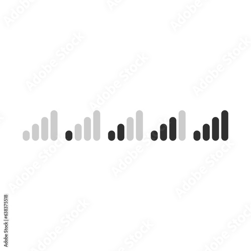 Connection Indicator Bar In Black Rounded Rectangle Shape From Low To High Signal
