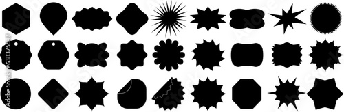 Set of sale sticker, price tag, starburst, quality mark, sunburst badges. Design elements - best for sale sticker, price tag