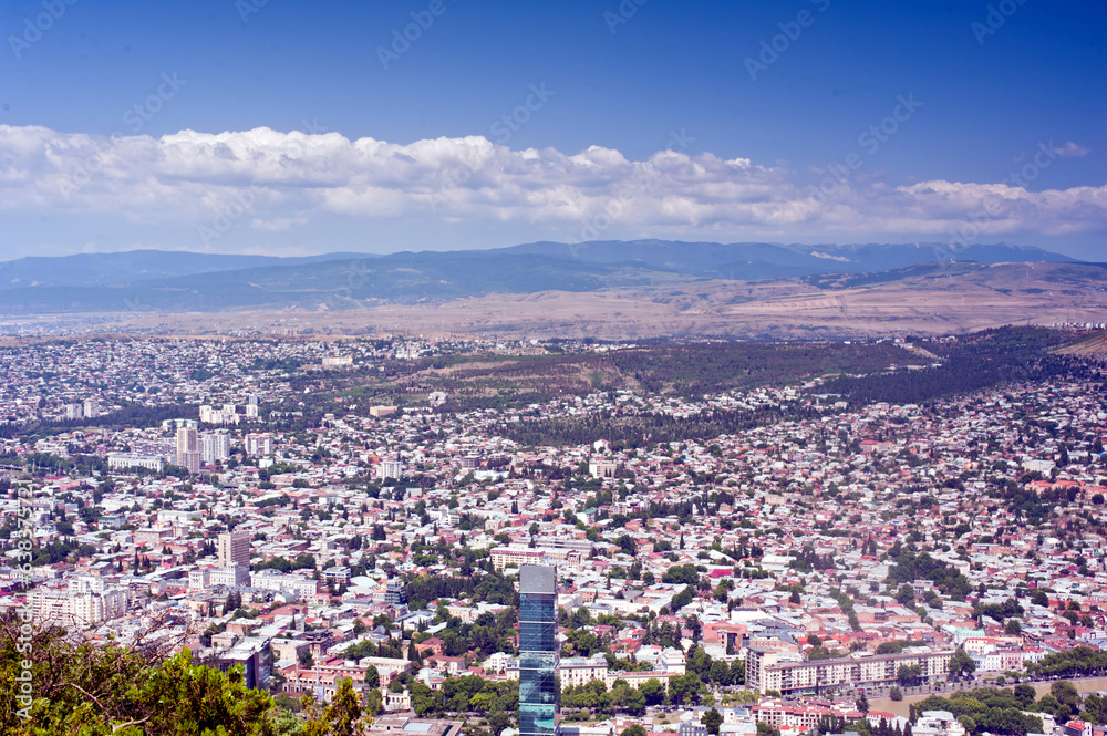 birds eye view of Tbilisi