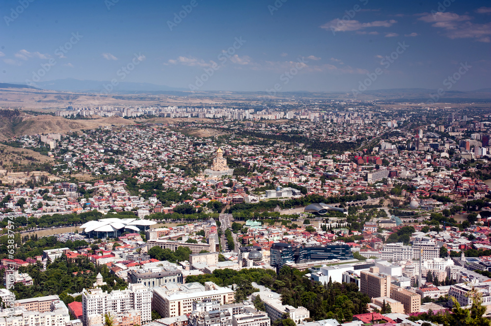 Tbilisi - above view of the city