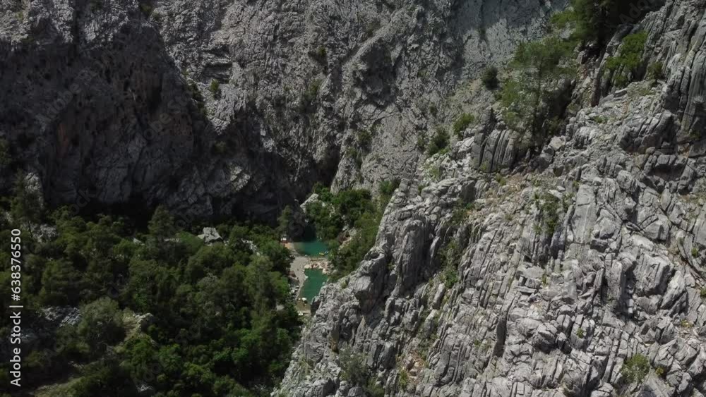 Drone view on the Goynuk canyon in Turkey Drone view on the Goynuk canyon in Turkey