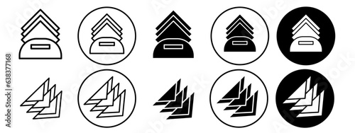 Table Napkin icon. Flat symbol of tableware cloth to wipe while having breakfast, lunch or dinner at restaurant or hotel. Vector set of folded paper tissue with holder. sign of soft disposable towel 
