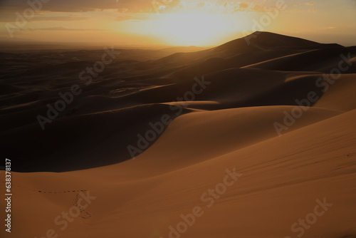 Khongoryn Els dunes at sunset  Gobi desert