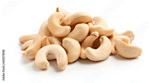 Cashew on white background