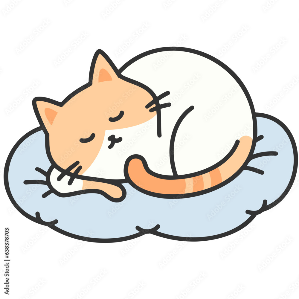 Obraz premium cute cat doodle