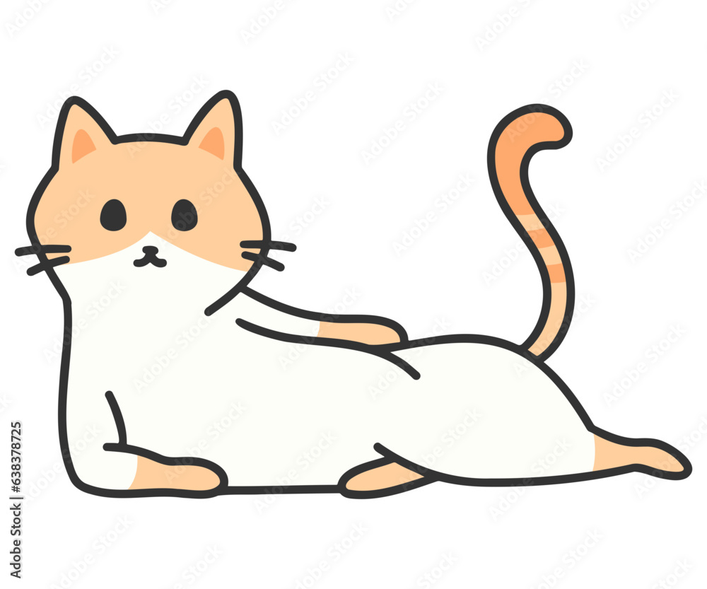 Obraz premium cute cat doodle