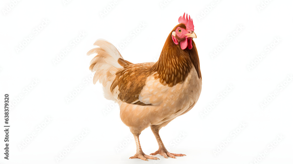 Fototapeta premium Chicken on white background