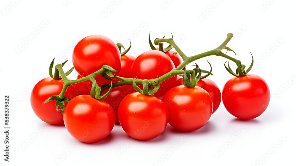 Cherry tomatoes on white background Cherry tomatoes on white background
