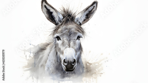 Donkey on white background © Oleksandr