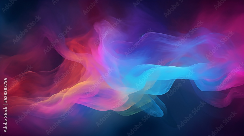 Abstract colorful multicolored smoke spreading bright background