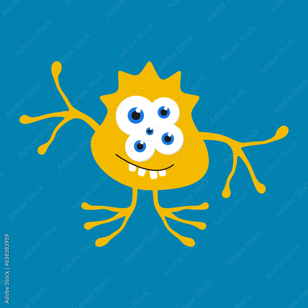 Simple vector illustration small monster