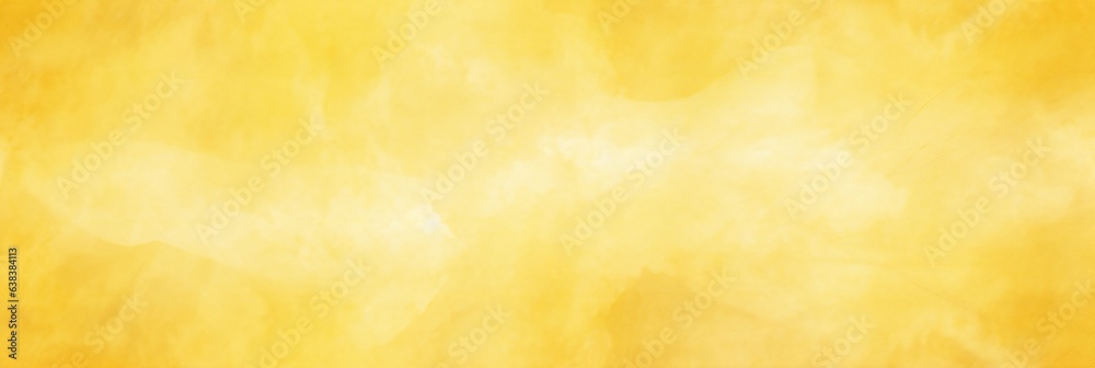 Abstract yellow watercolor painted paper texture background