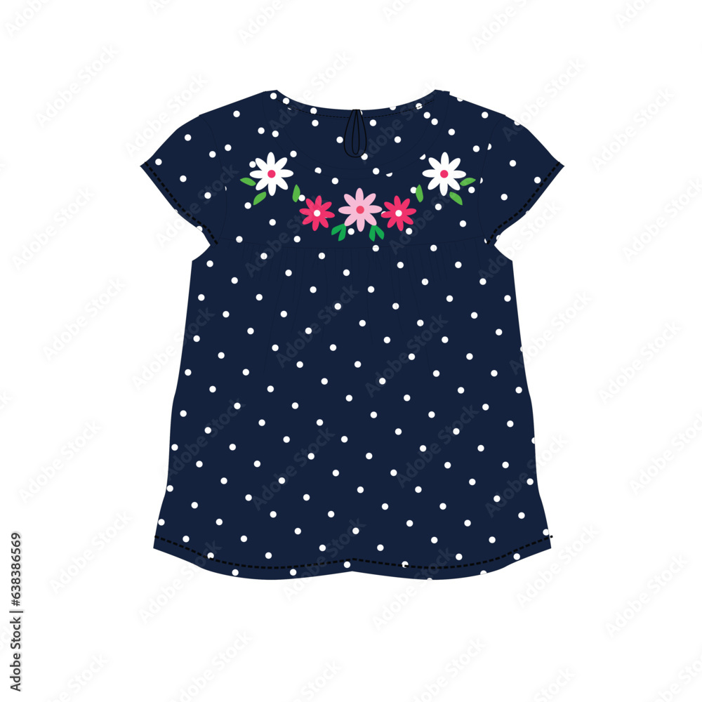 GIRLS FROCKS FLOWER PRINT VECTOR. GIRLS FROCKS FLOWER PRINT VECTOR.