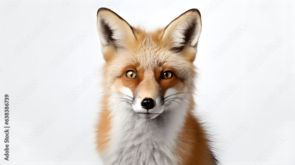 Fox on white background Fox on white background