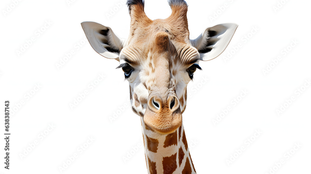 Obraz premium Giraffe on white background