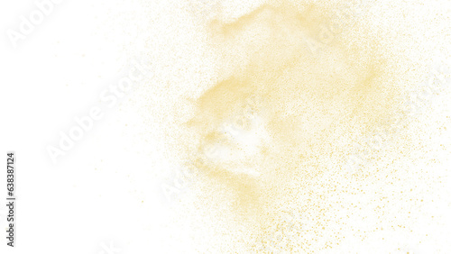 flying sand, dusty particles in the air, isolated on transparent background 