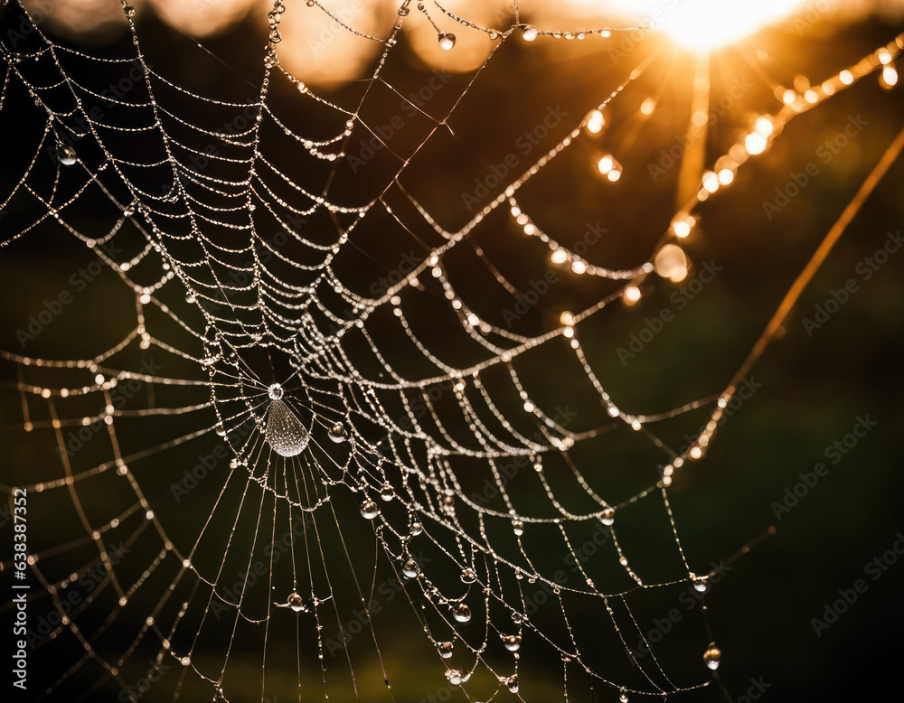 Generating AI. web in dewdrops. Generating AI. web in dewdrops.