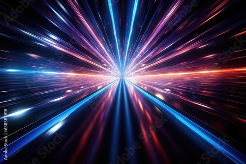 Light speed hyperspace warp background