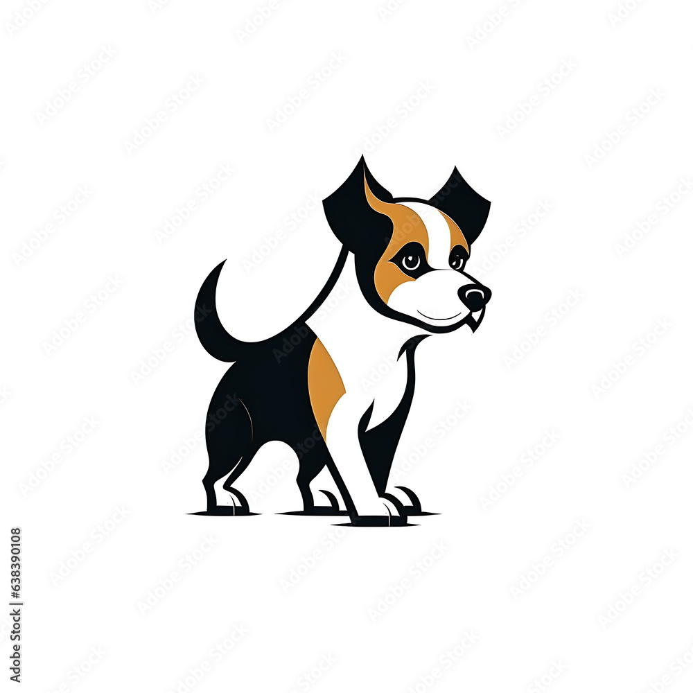 Dynamic puppy character logo cartoon Dynamic puppy character logo cartoon