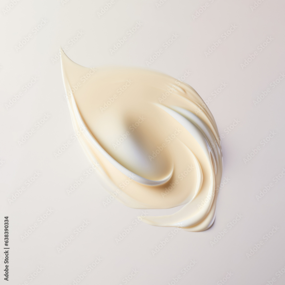 Cosmetic abstract stroke isolated on biege background. Creamy swatch, sampler of moisturizing cream for face, hands or body. Mate smear of crushed highlighter or luminizer Cosmetic abstract stroke isolated on biege background. Creamy swatch, sampler of moisturizing cream for face, hands or body. Mate smear of crushed highlighter or luminizer