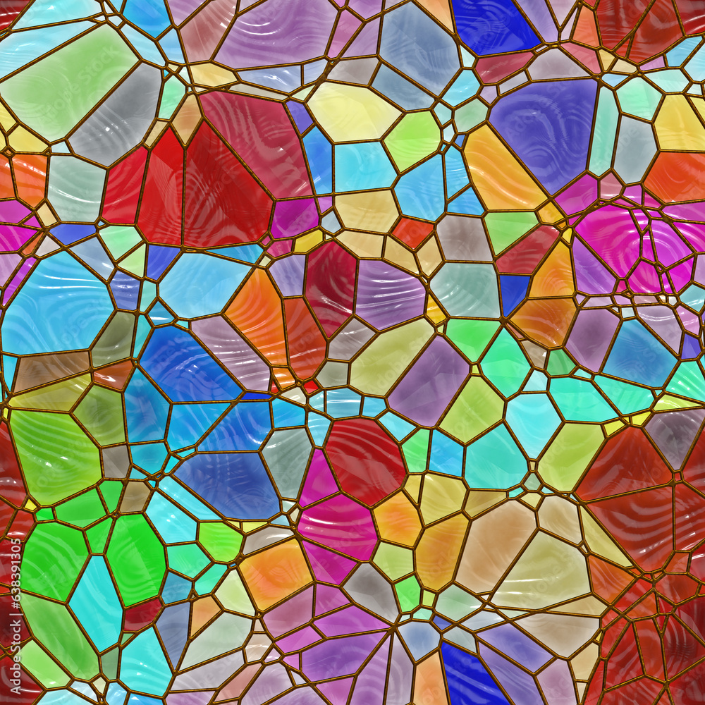 seamless pattern of colorful mosaic