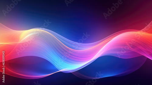 Abstract neon waves background 