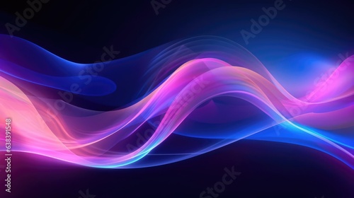 Abstract neon waves background 